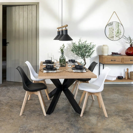 Трапезен стол atmosphera Baya, Полипропилен, Бук