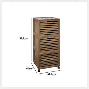 Шкаф за баня 5five Sicela, 3 чекмеджета, На колела