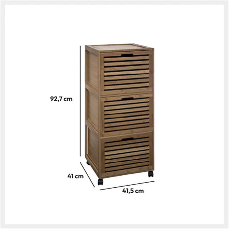 Шкаф за баня 5five Sicela, 3 чекмеджета, На колела