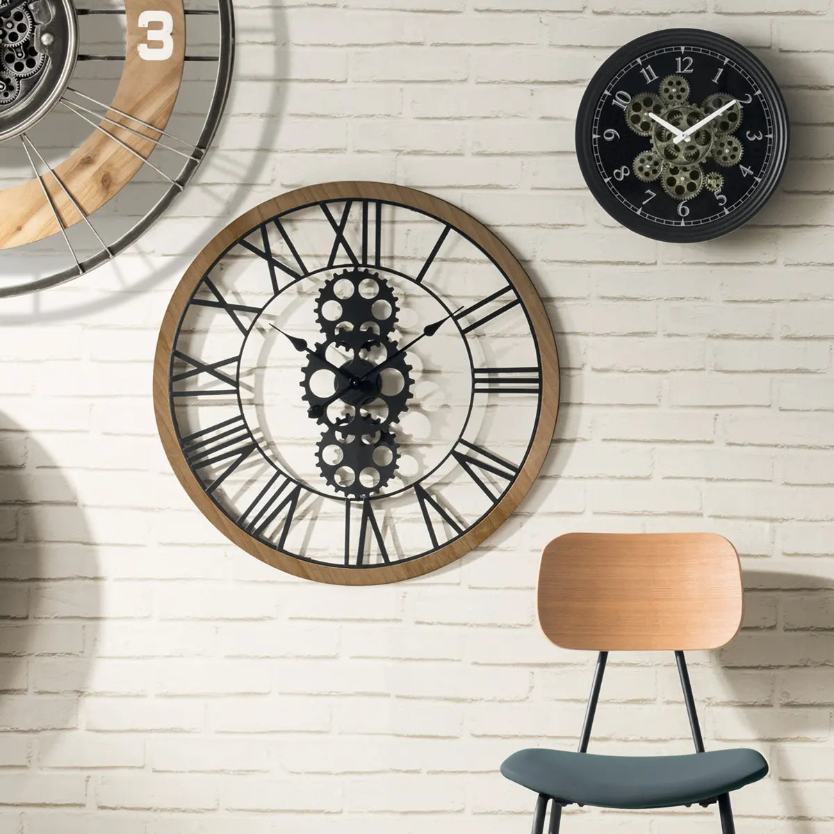 Стенен часовник atmosphera Mely, Механизъм, Ø37 см, Метал