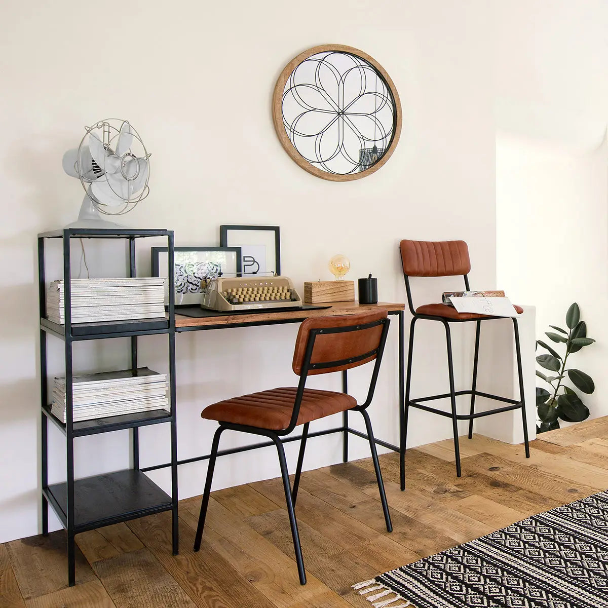 Бар стол atmosphera Dario, Биволска кожа