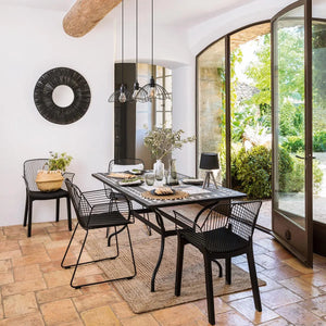 Трапезна маса Kipos, 160x90 cm, Камък мозайка