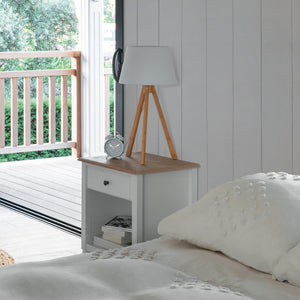 Нощно шкафче atmosphera Solen, 61 cm, Бял