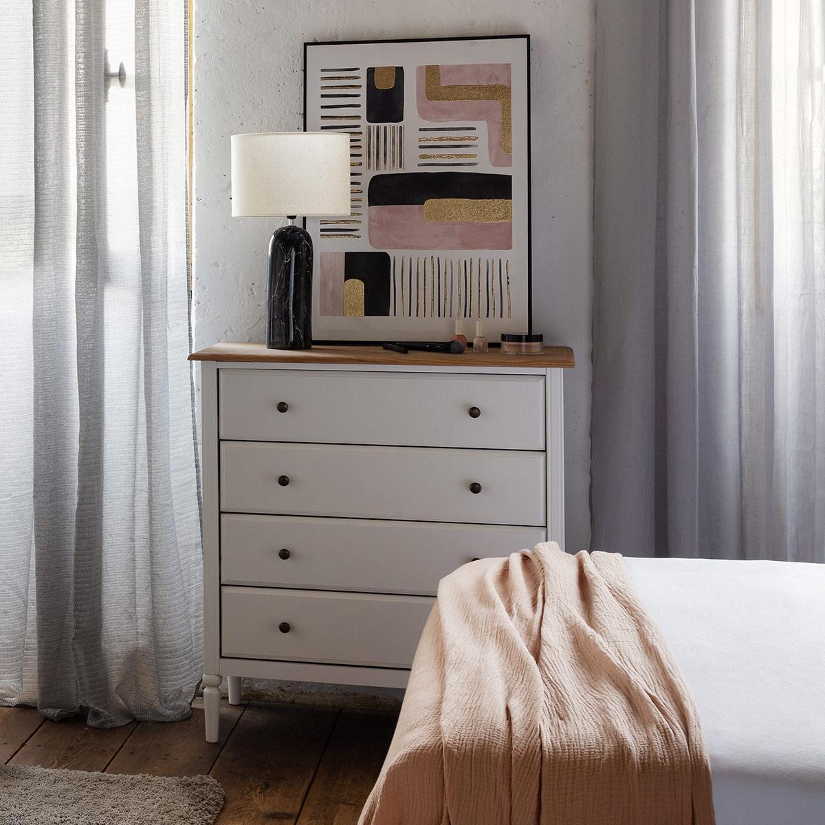 Скрин atmosphera Solen, 4 чекмеджета, MDF, Бял