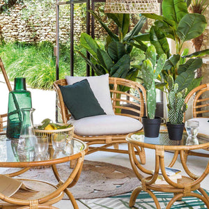 Кресло atmosphera Farah, Ратан, Бял