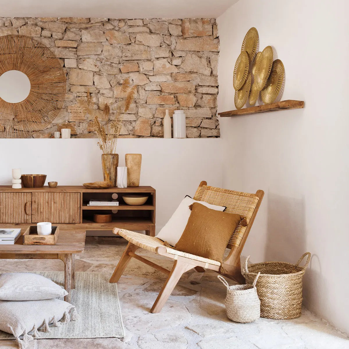 Кресло atmosphera Timor, Ратан и тиково дърво