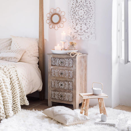 Скрин atmosphera Shirel, 4 чекмеджета, Дърво от манго