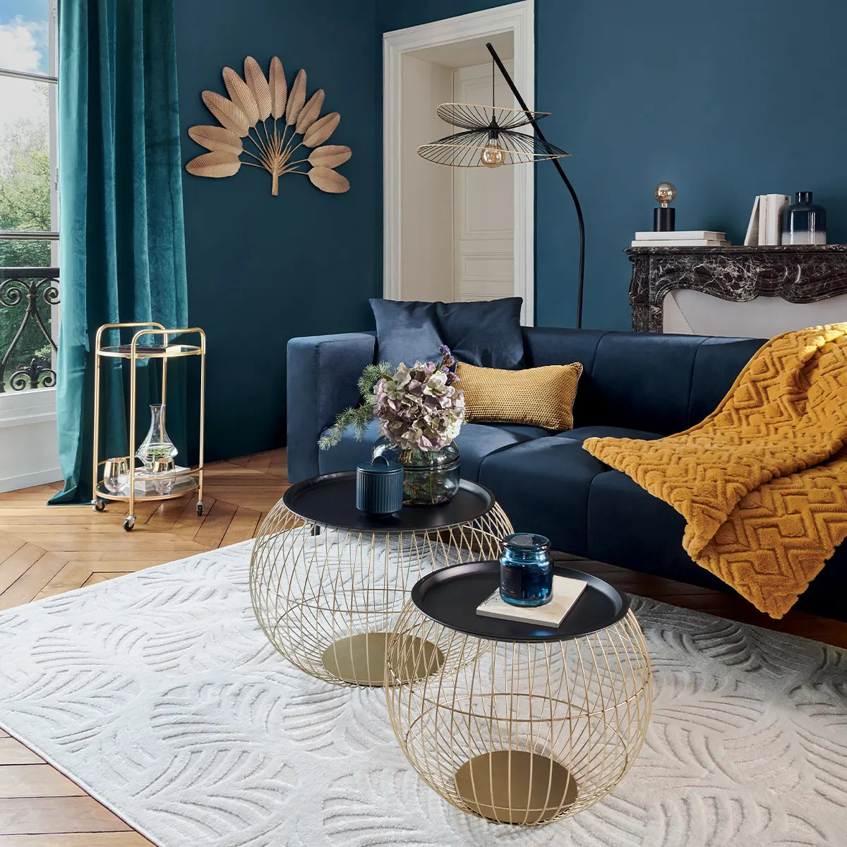 Холна маса atmosphera Alya, Метал, Златист, 2 броя