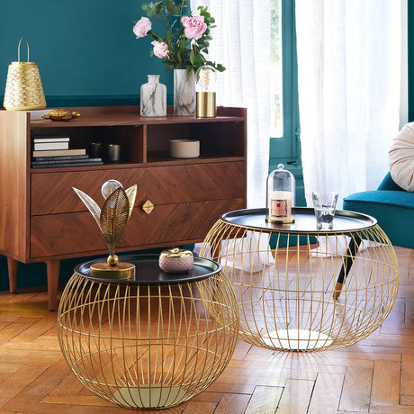 Холна маса atmosphera Alya, Метал, Златист, 2 броя