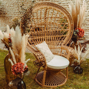 Кресло atmosphera Takta, Ратан, Бял