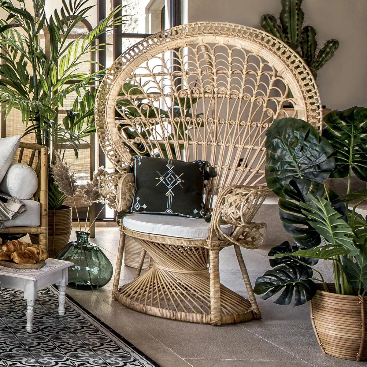 Кресло atmosphera Takta, Ратан, Бял