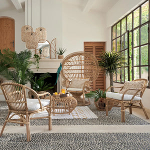 Кресло atmosphera Takta, Ратан, Бял