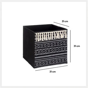 Кутия за съхранение 5five Mix & Modul Ethnique, С Помпони, 31x31 cm