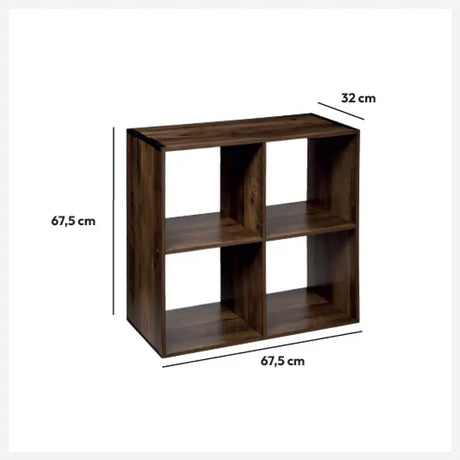 Рафт 5five Mix'n Modul Industrial, 4 отделения, Дърво