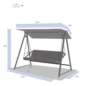 Градинска люлка Hesperide Soly, Мед/Въглен