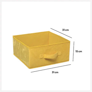 Кутия за съхранение 5five Mix & Modul, Кадифе, Жълта, 31x15 cm