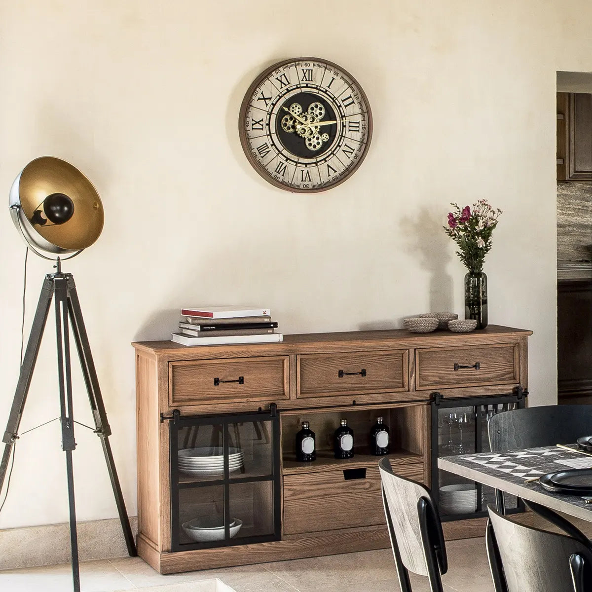 Стенен часовник atmosphera Stella, Механизъм, Ø57 см, Метал