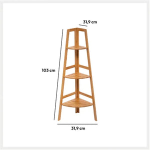 Ъглова етажерка 5five Bambou, 3 нива