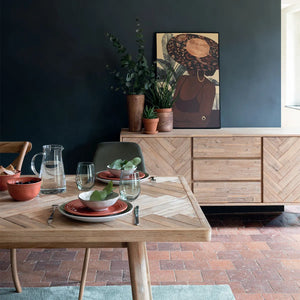 Разтегателна трапезна маса Aeris, 180-220x90 cm, Акациево дърво