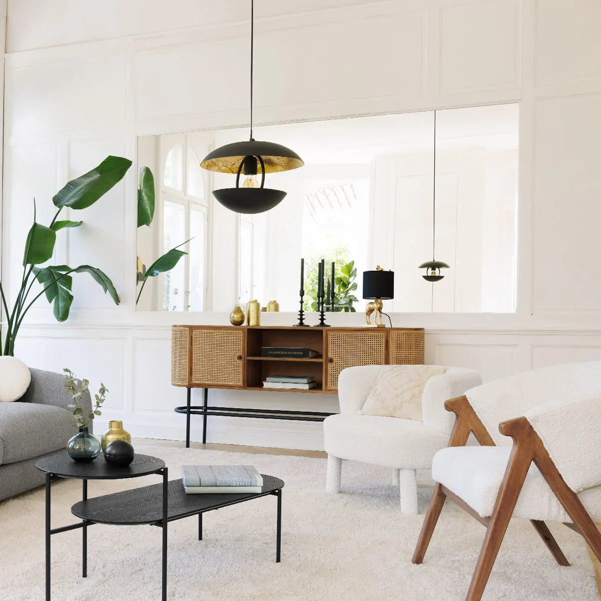 Кресло atmosphera Amza, Букле, Бял, Хевея