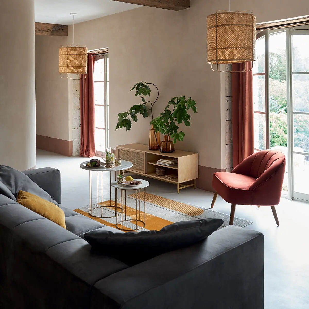 Триместен диван atmosphera Indra, 221x90x75 cm