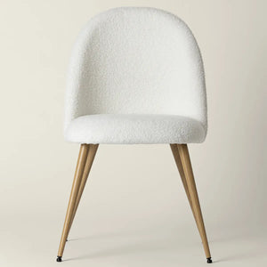 Трапезен стол atmosphera Slano, Букле, Бял