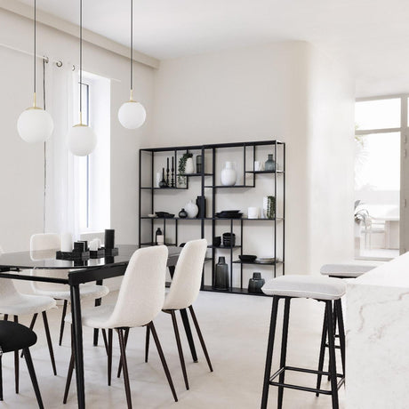 Етажерка atmosphera Gota, Метал, 6 нива, 90x180 cm, Черен