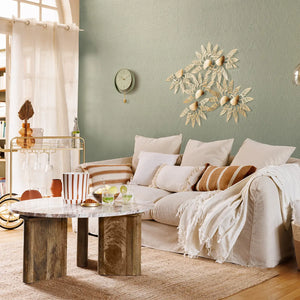 Холна маса atmosphera Coppa, 91 cm, Мангово дърво, Мрамор