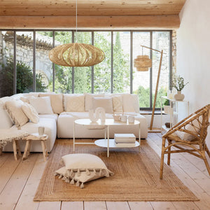 Двуместен модулен диван atmosphera Kiona, Букле, 165x99x75 cm