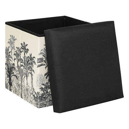 Пуф със съхранение atmosphera Benicio, Сгъваем, Черен