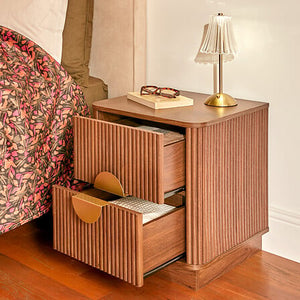 Нощно шкафче atmosphera Wany, 2 чекмеджета, MDF, Орех, 45x40x50 cm