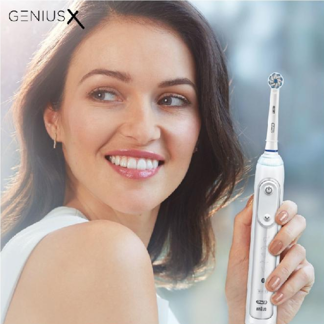 Електрическа четка за зъби Oral-B Genius X 80354130, Бял