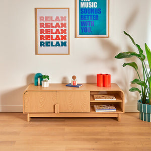 ТВ шкаф atmosphera Lee, 2 врати и 1 рафт, 140x40x45 cm, MDF