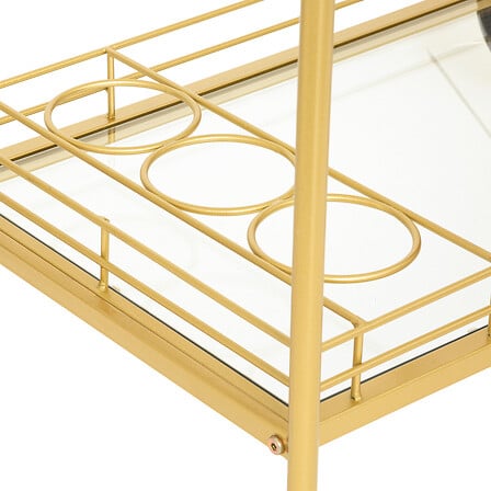 Помощна маса atmosphera Antonella, Стъкло и Метал, Златист