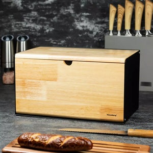 Кутия за хляб Klausberg, Метал, Бамбук, 36x22x20 cm