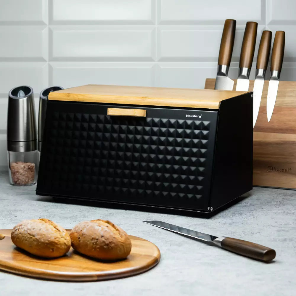 Кутия за хляб Klausberg, Двустранно отваряне, 36x22x20 cm