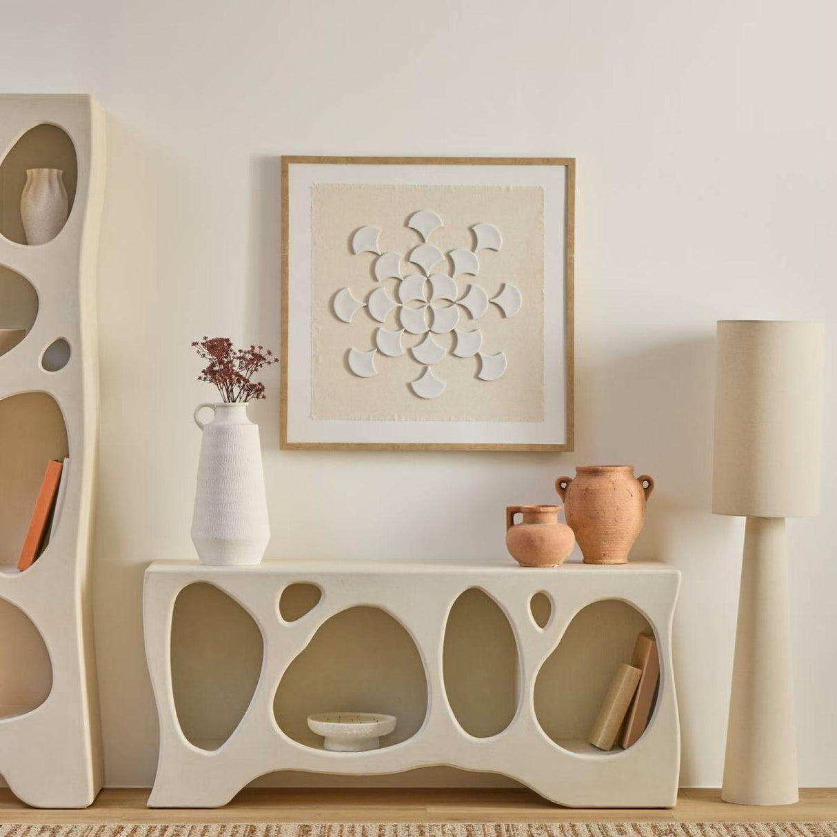 Скрин atmosphera Chesni, 4 ниши, MDF, Слонова кост, 137x36x61 cm