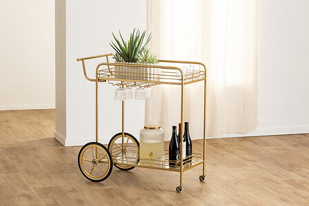 Помощна маса atmosphera Antonella, Стъкло и Метал, Златист