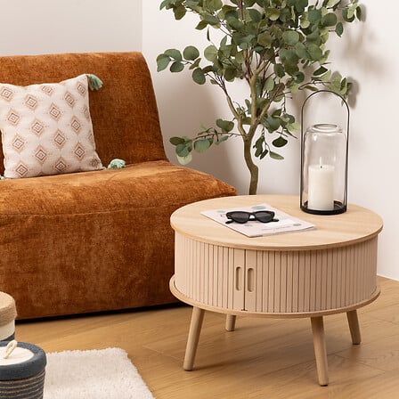 Холна маса Atmosphera Nyos, Бежов, MDF, 60x40 cm