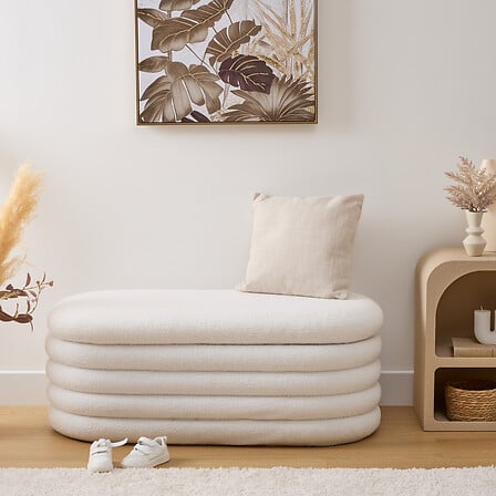 Пейка със съхранение atmosphera Giulia, Букле, Бял