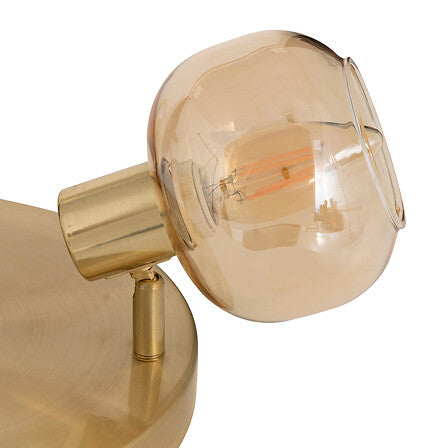 Плафониера atmosphera Pilia, 25 cm, Стъкло Кехлибар