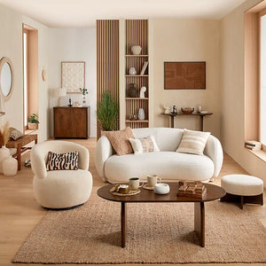 Двуместен диван atmosphera Nesky, Бял, 192x99x72,5 cm