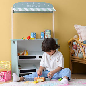 Детски дървен магазин atmosphera Aksel, 60x99 cm, MDF, Зелен