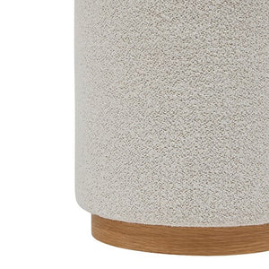 Пуф atmosphera Nesky, Бял, Ø41 см