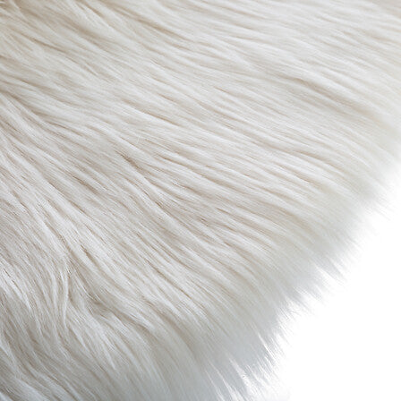 Детски килим atmosphera Fur, Бял, 90 cm