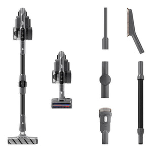 Вертикална прахосмукачка JIMMY H8 FLEX Cordless Vacuum Cleaner, Мощност 550W, 185 AW, Автономия 65 мин, Черен/Сив