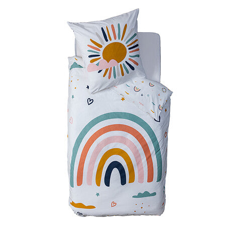 Детско двулицево спално бельо atmosphera Rainbow, 140x200 cm, Памук