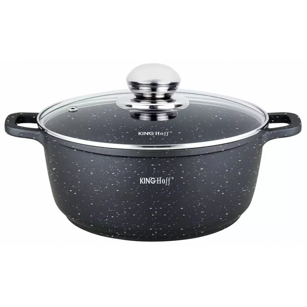 Алуминиева тенджера Kinghoff 1592, Мраморно покритие, 1.3L, 16 cm