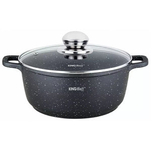 Алуминиева тенджера Kinghoff 1592, Мраморно покритие, 1.3L, 16 cm