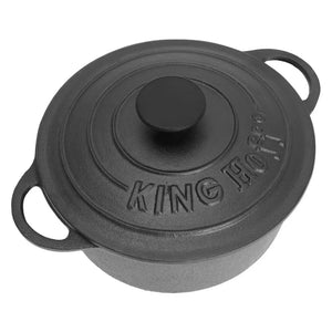 Тенджера KingHoff 2253, Чугунен капак, Чугунени дръжки, индукционен, 2.4 л, Диаметър 22 см